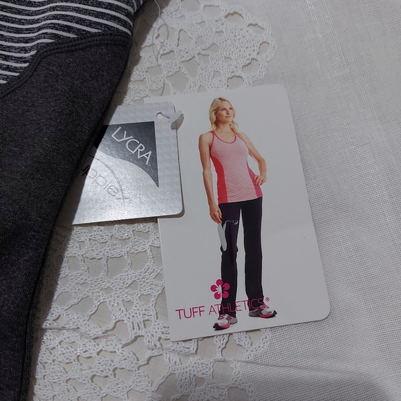 Tuff Atletics Strped Grey Active Tank Sz S - Picture 9 of 9